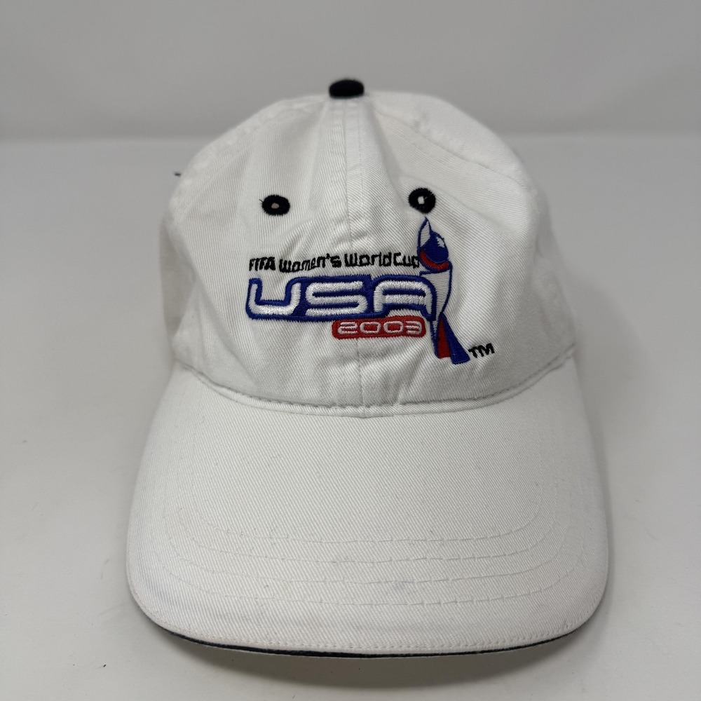 Vintage FIFA Womens World Cup 2003 Hat Cap Strap Back Womens One Size White
